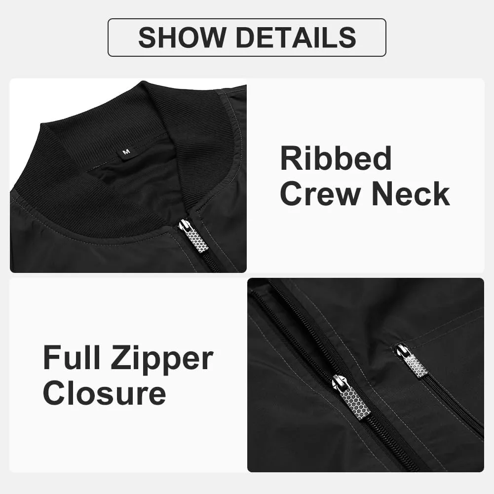 TOLOER Men's Lightweight Sportswear Jacket Full Zip Windproof Casual Windbreaker Jackets with Pockets
