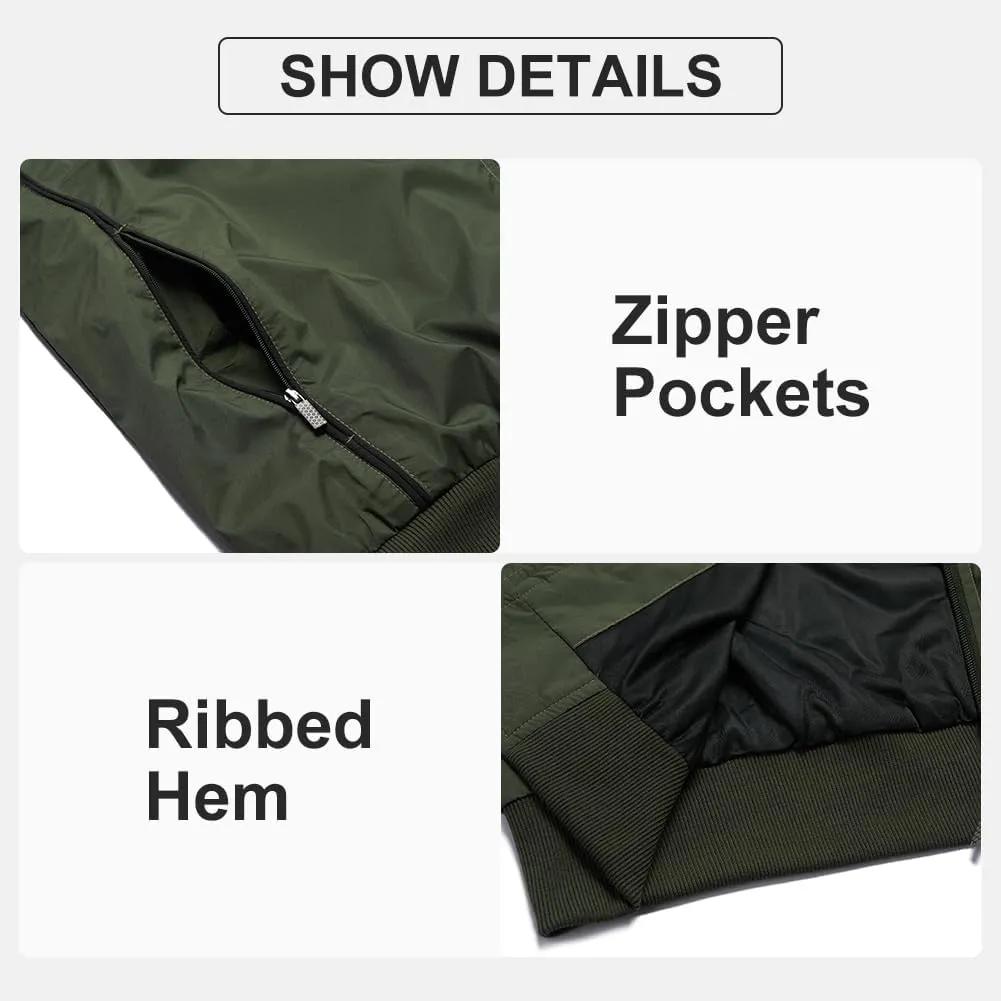 TOLOER Men's Lightweight Sportswear Jacket Full Zip Windproof Casual Windbreaker Jackets with Pockets