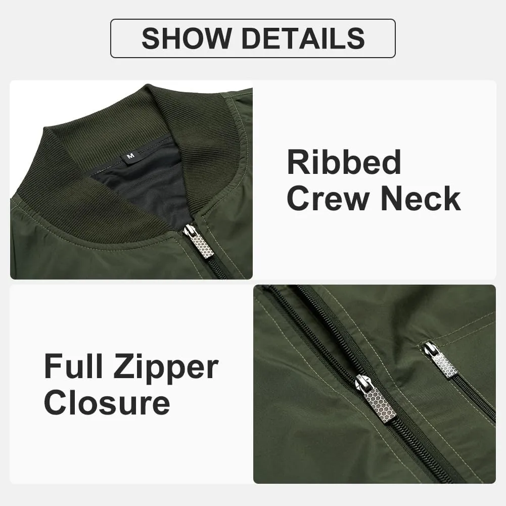 TOLOER Men's Lightweight Sportswear Jacket Full Zip Windproof Casual Windbreaker Jackets with Pockets