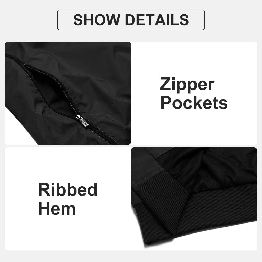 TOLOER Men's Lightweight Sportswear Jacket Full Zip Windproof Casual Windbreaker Jackets with Pockets