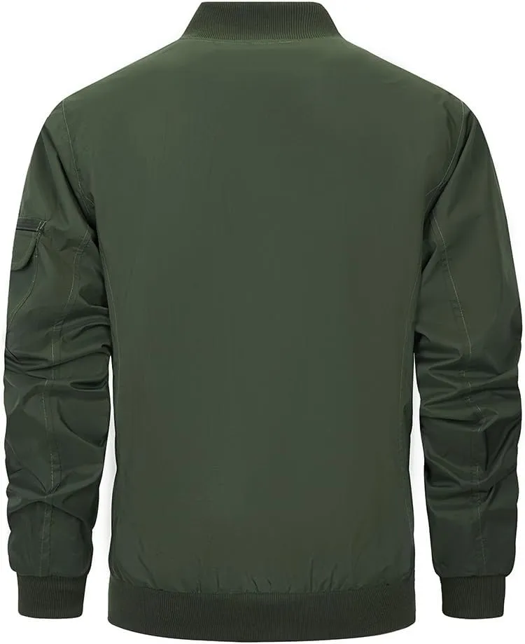 TOLOER Men's Lightweight Sportswear Jacket Full Zip Windproof Casual Windbreaker Jackets with Pockets