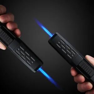 Torch Lighters, Butane Refillable Torch Lighter, Windproof, Lighter for Candles Fireplaces Campfires Grill BBQ (Without Butane)