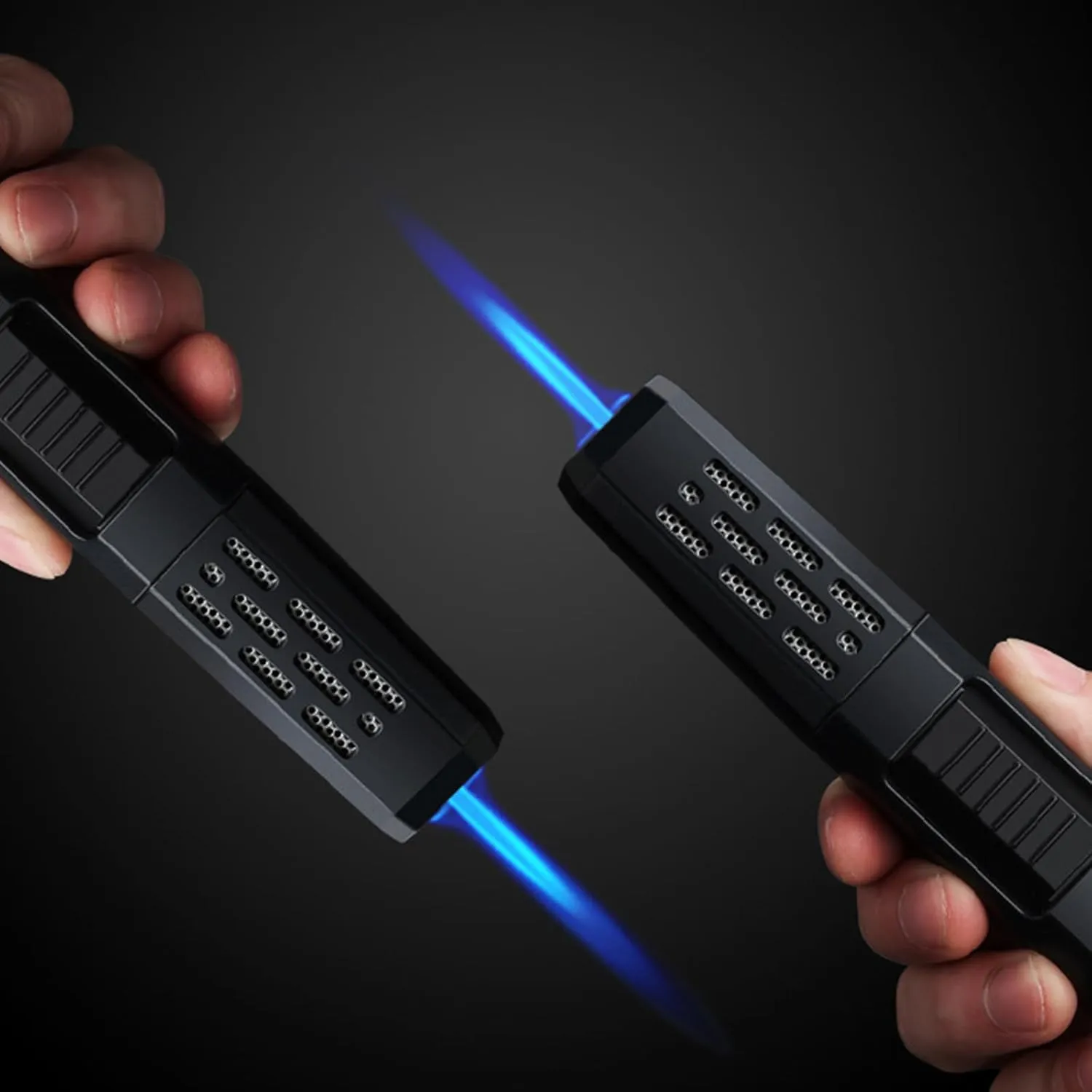 Torch Lighters, Butane Refillable Torch Lighter, Windproof, Lighter for Candles Fireplaces Campfires Grill BBQ (Without Butane)