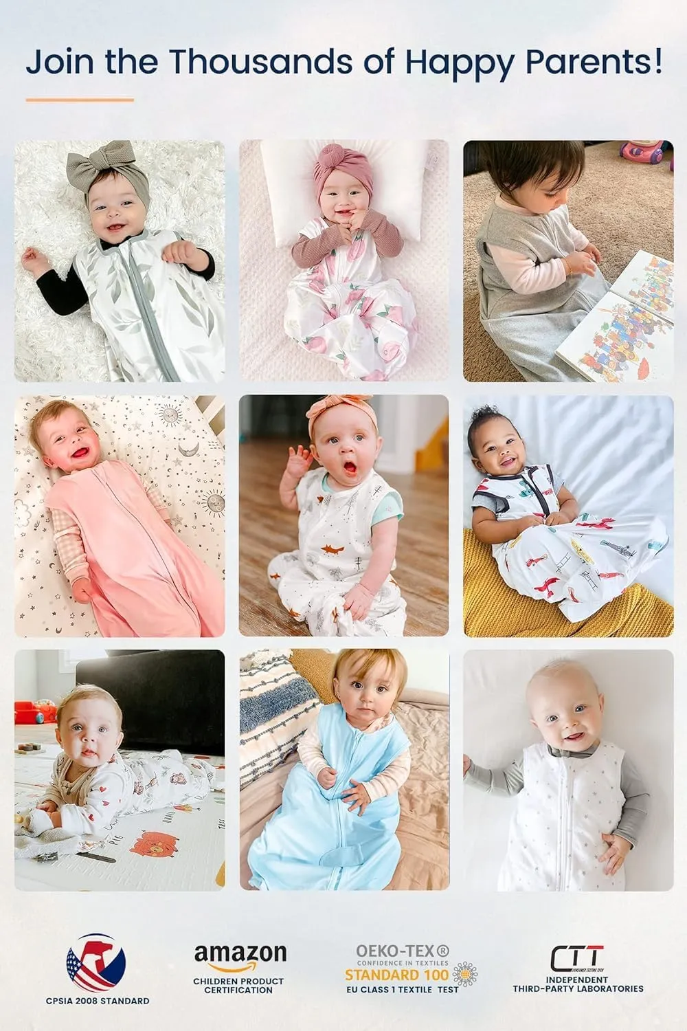 TotAha Light Sleep Sack 6-15 Months 0.5 TOG, Stretchy, Silky Sleeping Sacks, Buttery Soft Swaddle Transition Sleep Bag