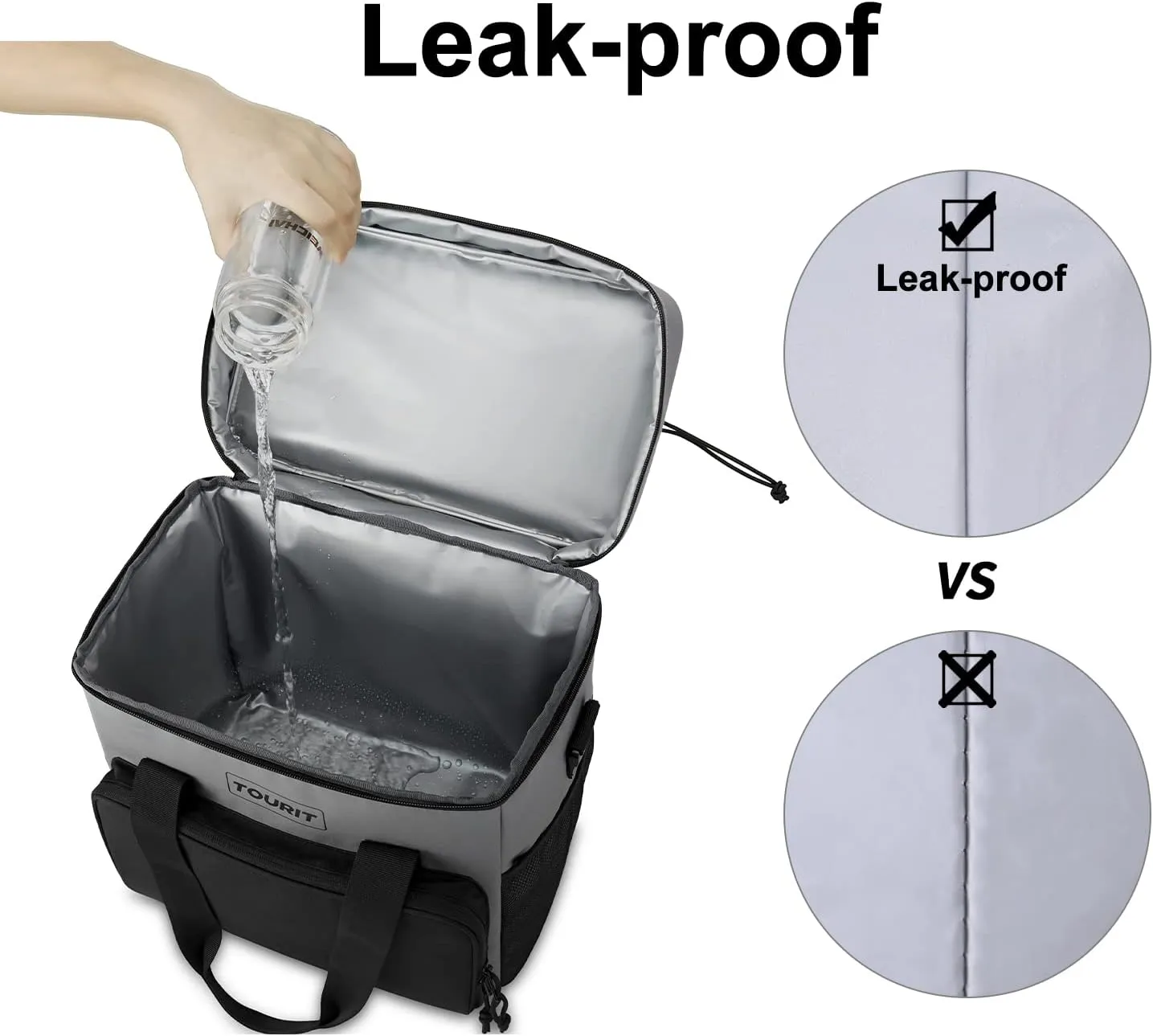 TOURIT Cooler Bag 24/35/46-Can Insulated Soft Cooler Portable Cooler Bag 14.6/24/32L Large Lunch Cooler for Picnic, Beach, Work, Trip
