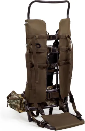 TR Aluminum External Frame Backpack with Adjustable Height for Extra Large Load Hunting Hiking Design, Camouflage