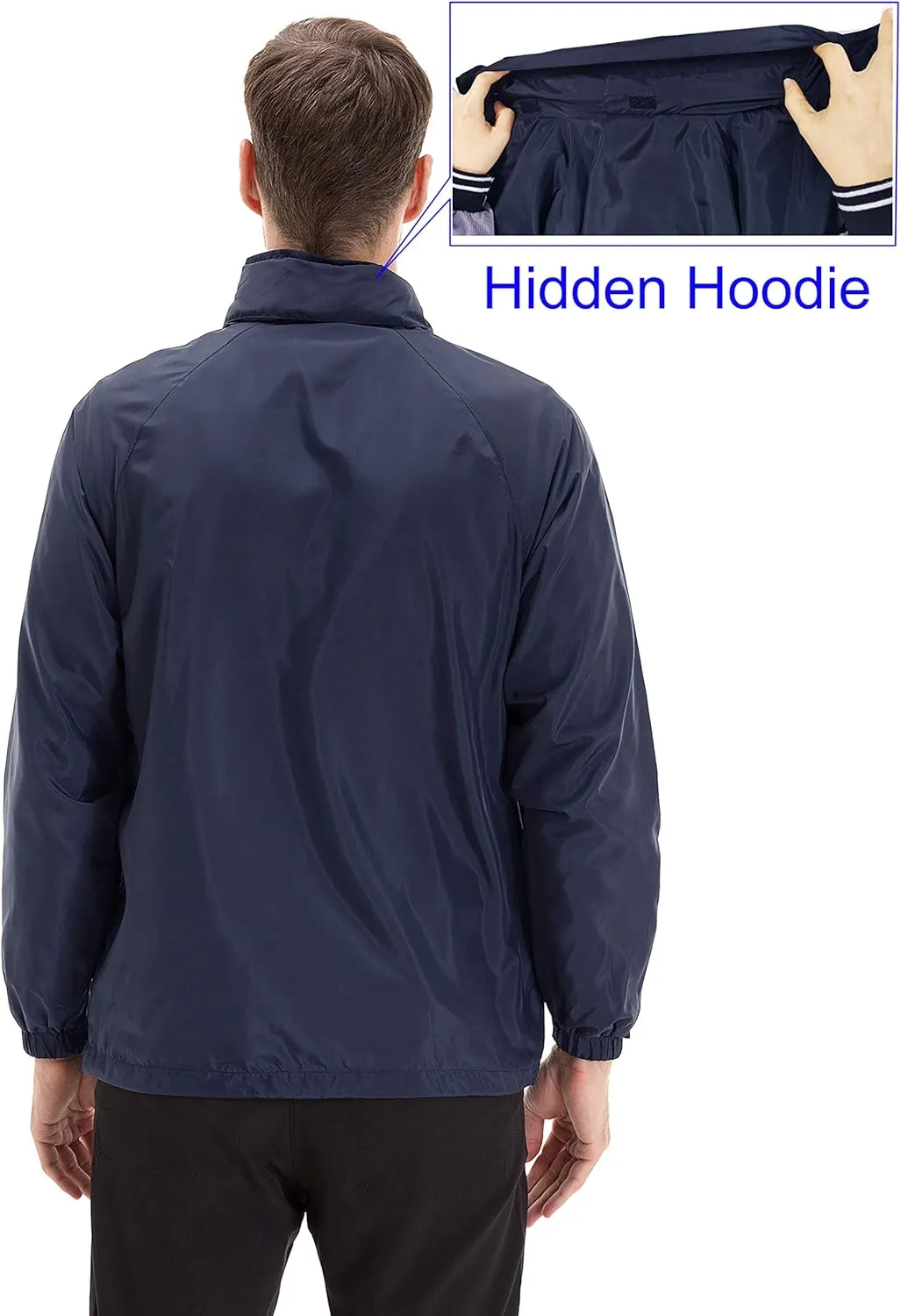 TRAILSIDE SUPPLY CO. Mens Windbreaker Jackets Lightweight Packable Jacket,Windproof and Dustproof