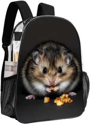 Transparent Daypack for Hiking Work Running - Big Capacity Anti-Theft Multipurpose Shoulder Bag, Good Luck Hamster Travel and Sport Backpack Rucksack