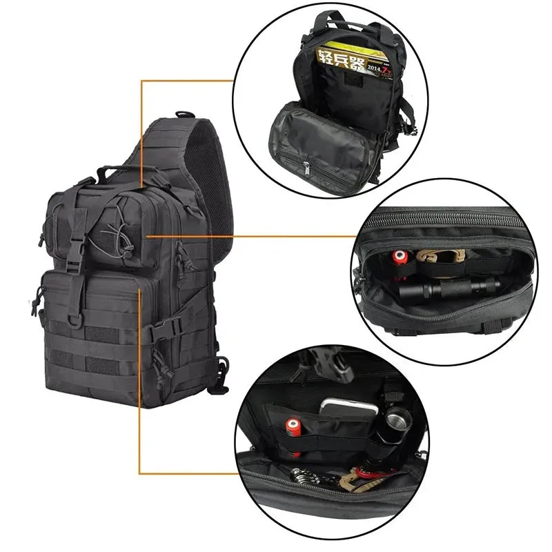Travel Backpack Expandable Pack Crossbody Sling Bag Waterproof Rucksack Bag Outdoor Hiking Camping Pack Man Fitness Shoulder Bag