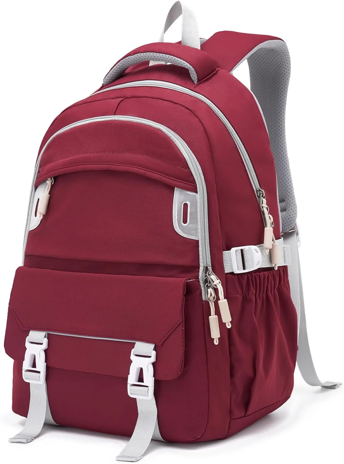 Travel Backpack for Women and Men, 30L Ergonomic Casual Backpack Multi-Purpose Daypack for Camping Hiking Traveling Outdoor, Red
