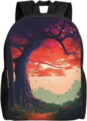 Travel Backpack for Women Men Carry On Backpack Waterproof 15.6inch Laptop Backpack A beautiful tree