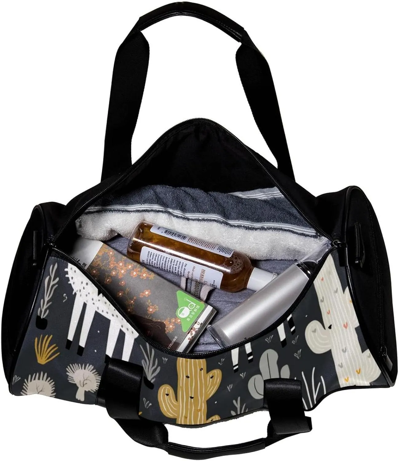 Travel Bag,Mens Gym Bag,Womens Gym Bag,Cactus Alpaca Llama Print,Sports Bag