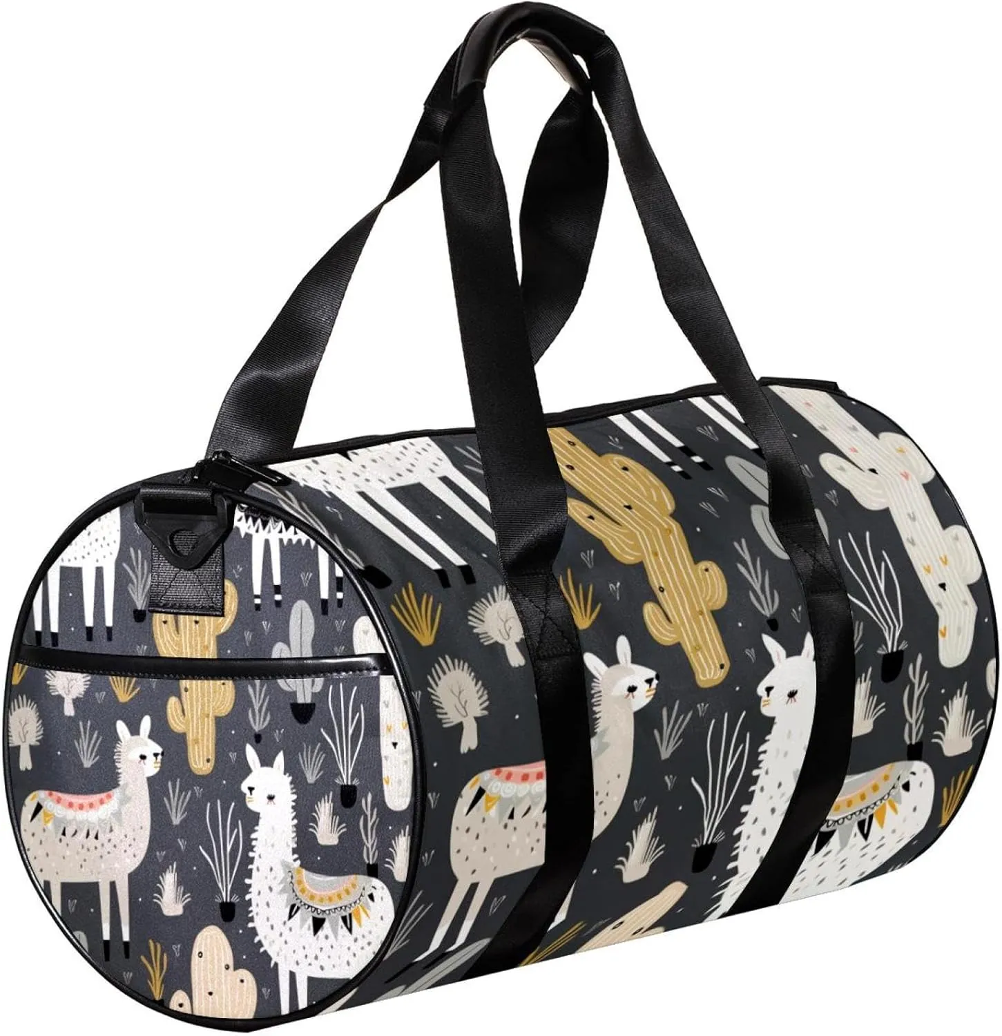 Travel Bag,Mens Gym Bag,Womens Gym Bag,Cactus Alpaca Llama Print,Sports Bag