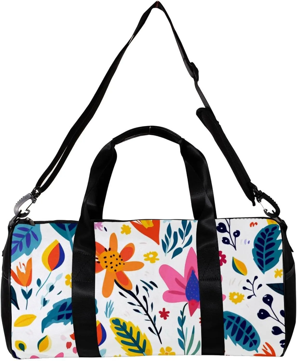 Travel Bag,Mens Gym Bag,Womens Gym Bag,Colorful Christmas Flower,Sports Bag