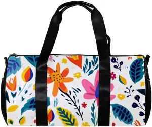 Travel Bag,Mens Gym Bag,Womens Gym Bag,Colorful Christmas Flower,Sports Bag