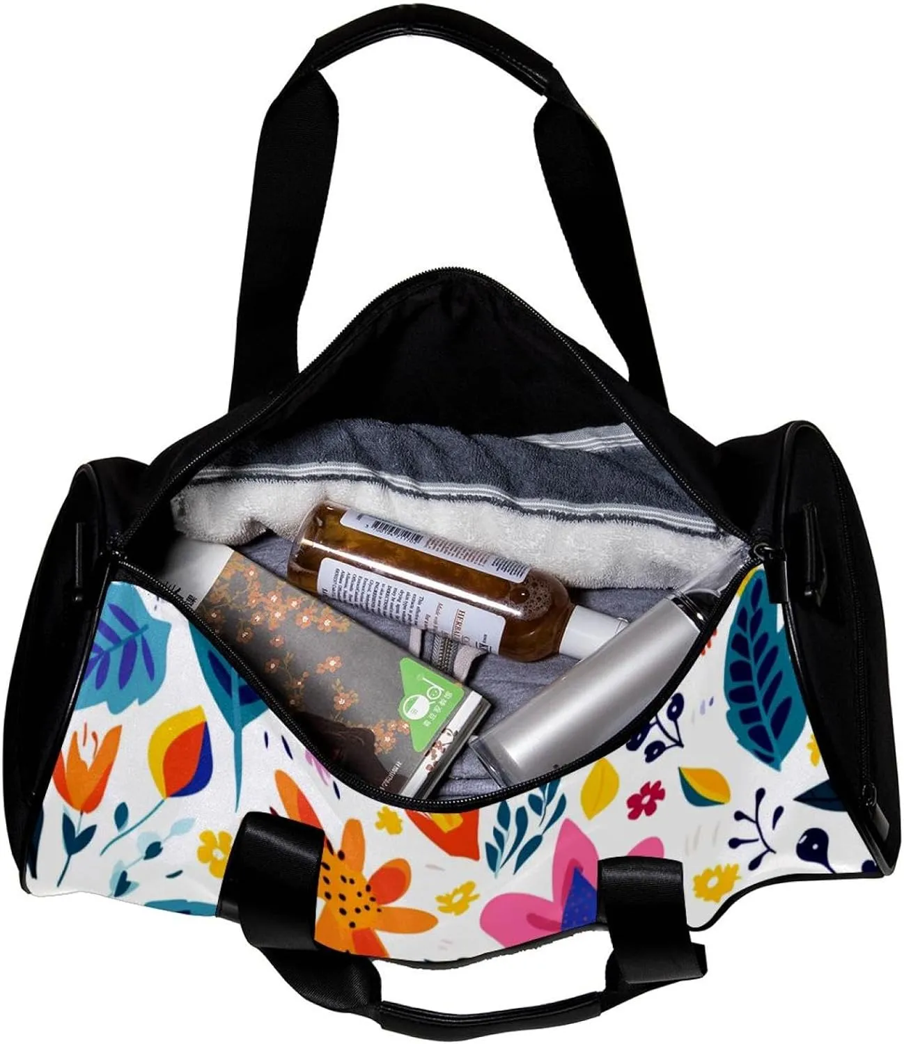 Travel Bag,Mens Gym Bag,Womens Gym Bag,Colorful Christmas Flower,Sports Bag
