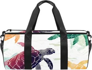 Travel Bag,Mens Gym Bag,Womens Gym Bag,Colorful Sea Turtle,Sports Bag