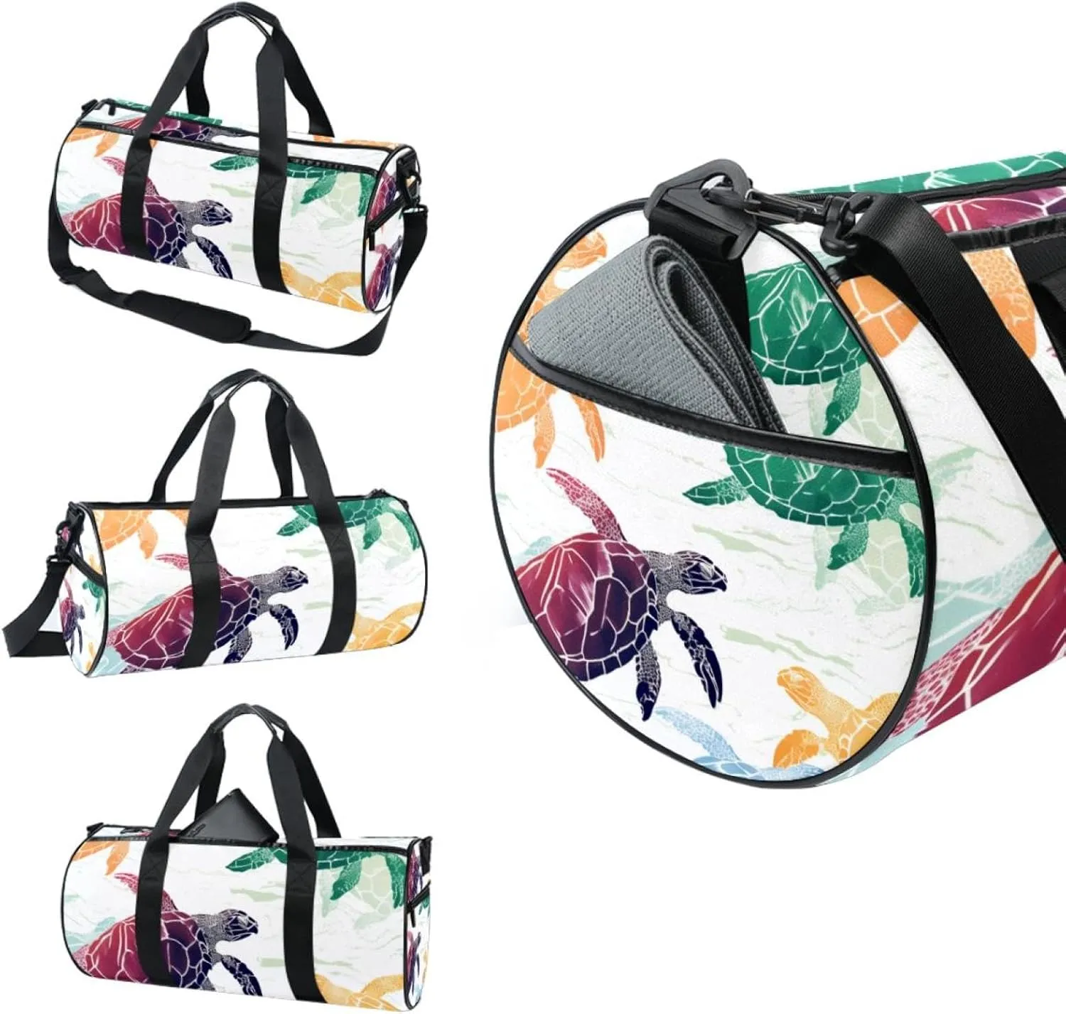Travel Bag,Mens Gym Bag,Womens Gym Bag,Colorful Sea Turtle,Sports Bag