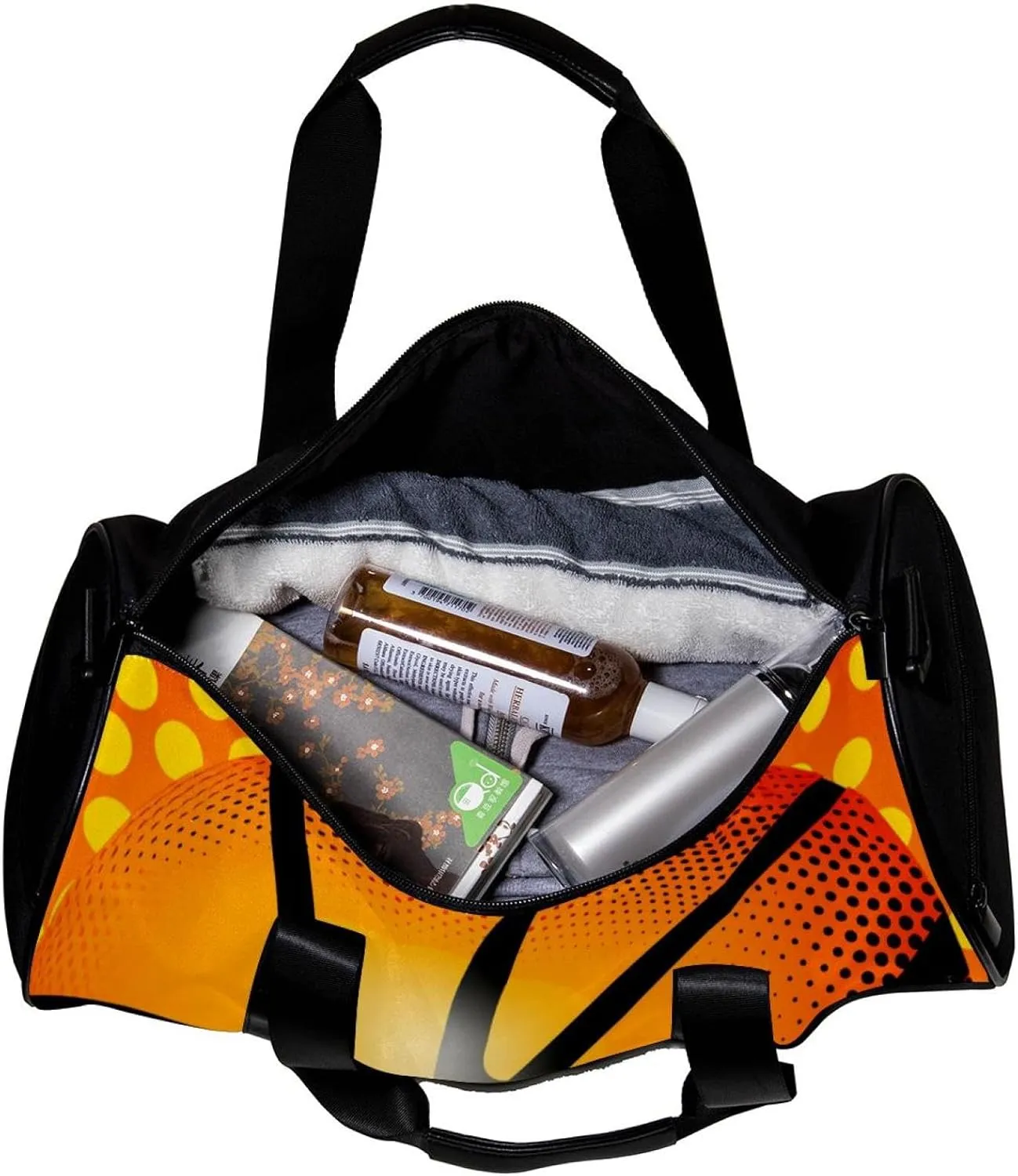 Travel Bag,Mens Gym Bag,Womens Gym Bag,Dot Basketball Texture,Sports Bag