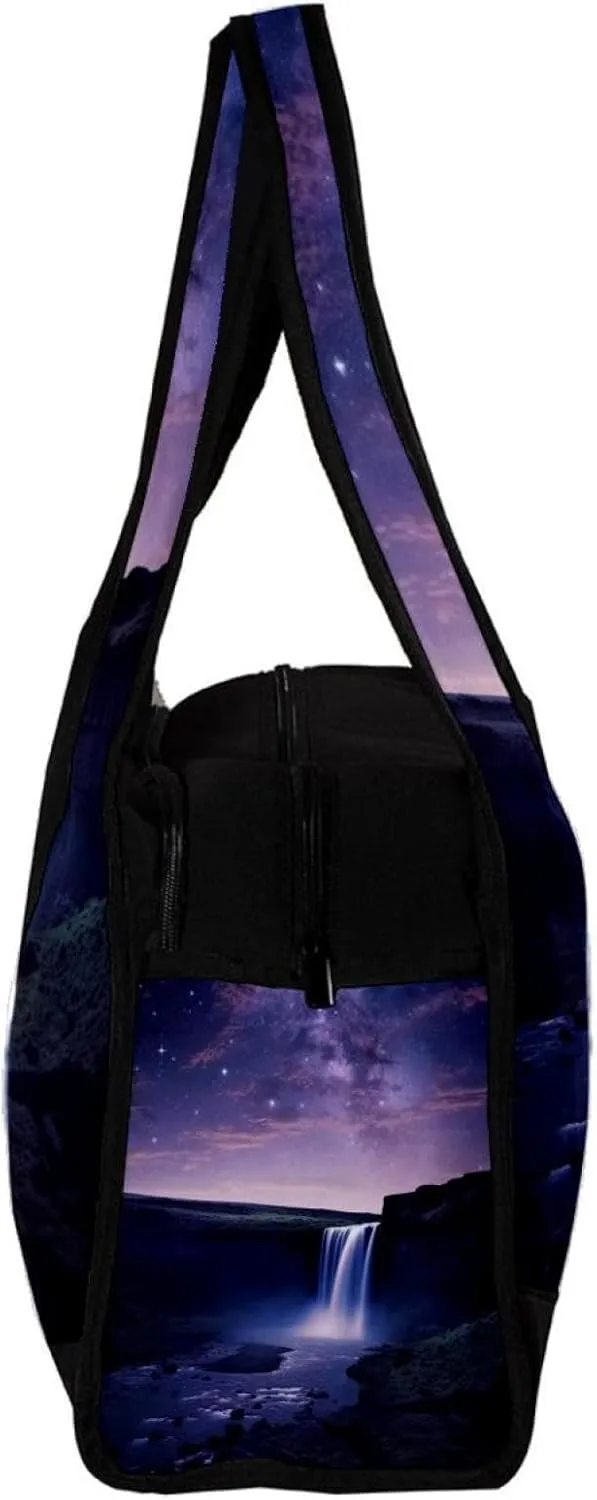 Travel Bag,Mens Gym Bag,Womens Gym Bag,Univers Galaxy Waterfall River,Sports Bag