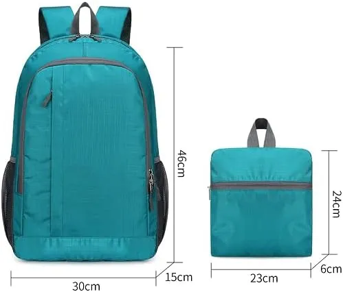 Travel - Hiking - mountaineering backpack, foldable waterproof outdoor leisure backpack, blue (green)