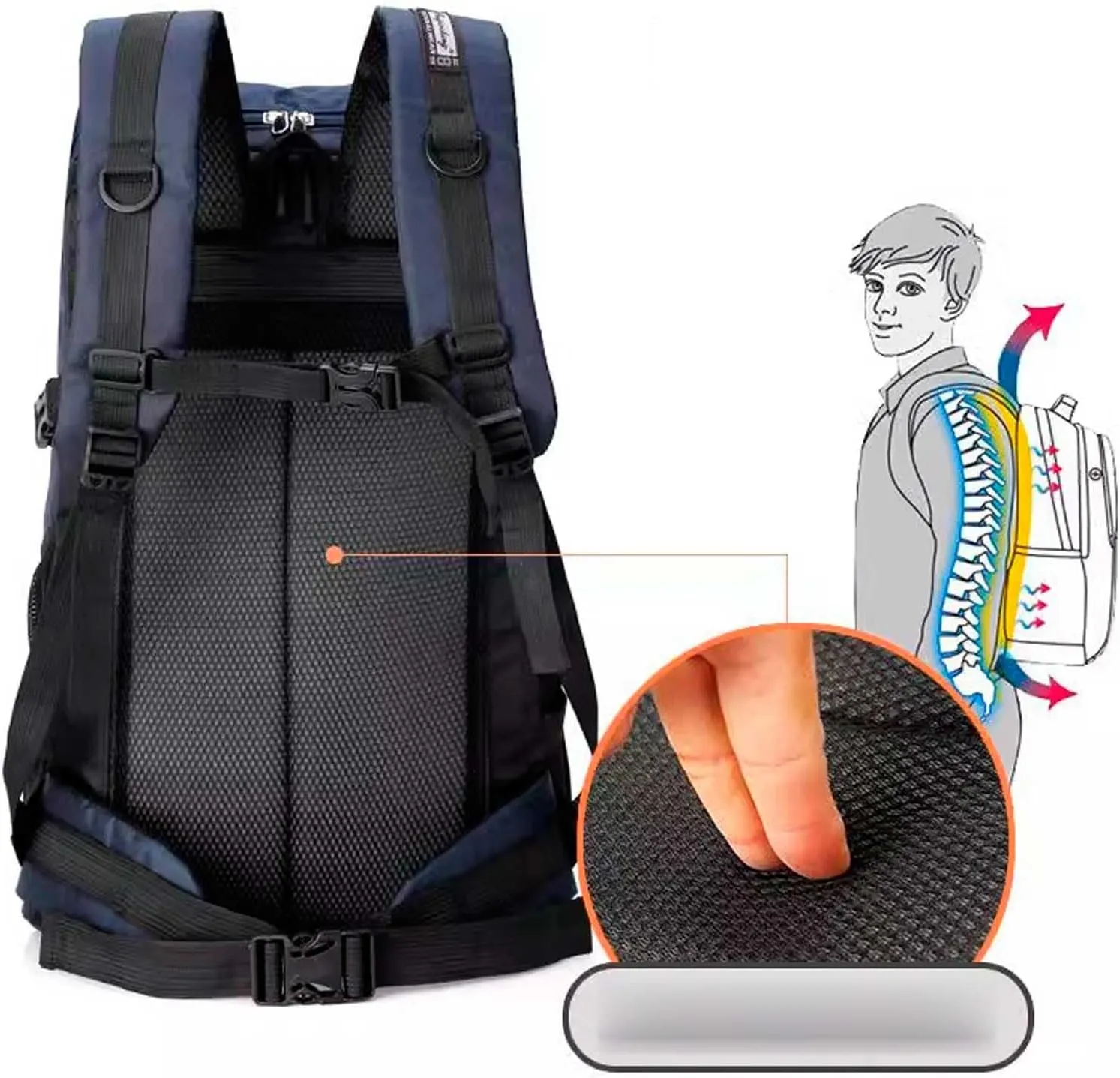 Travel Rucksack for Climbing Cycling Hiking， 60L,91L Heavy Duty Rucksack(A332,80L)