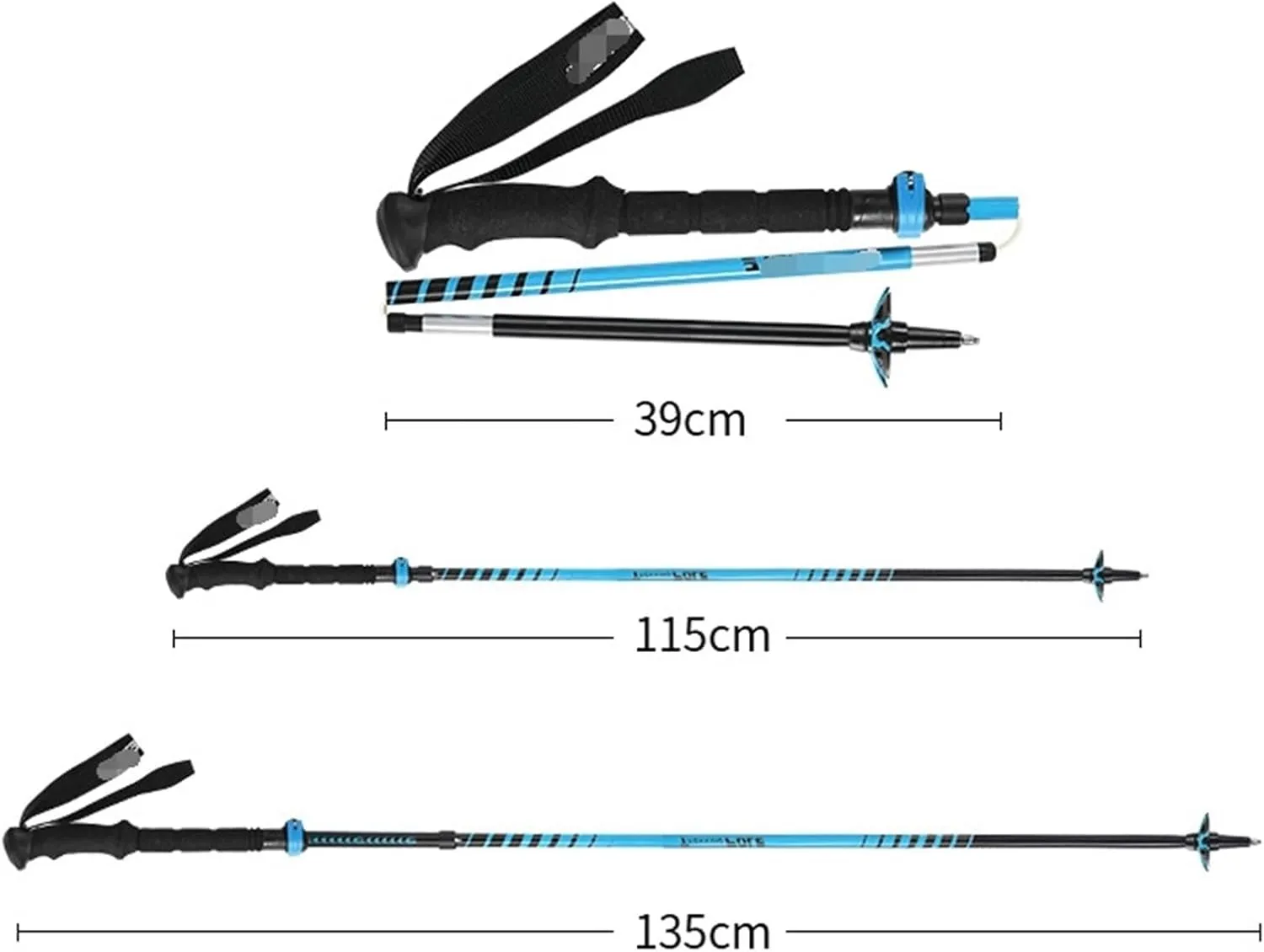 Travel Trekking Pole Aluminum Alloy Trekking Poles Adjustable Hiking Walking Sticks Strong Ultralight for Camping Outdoor Activities