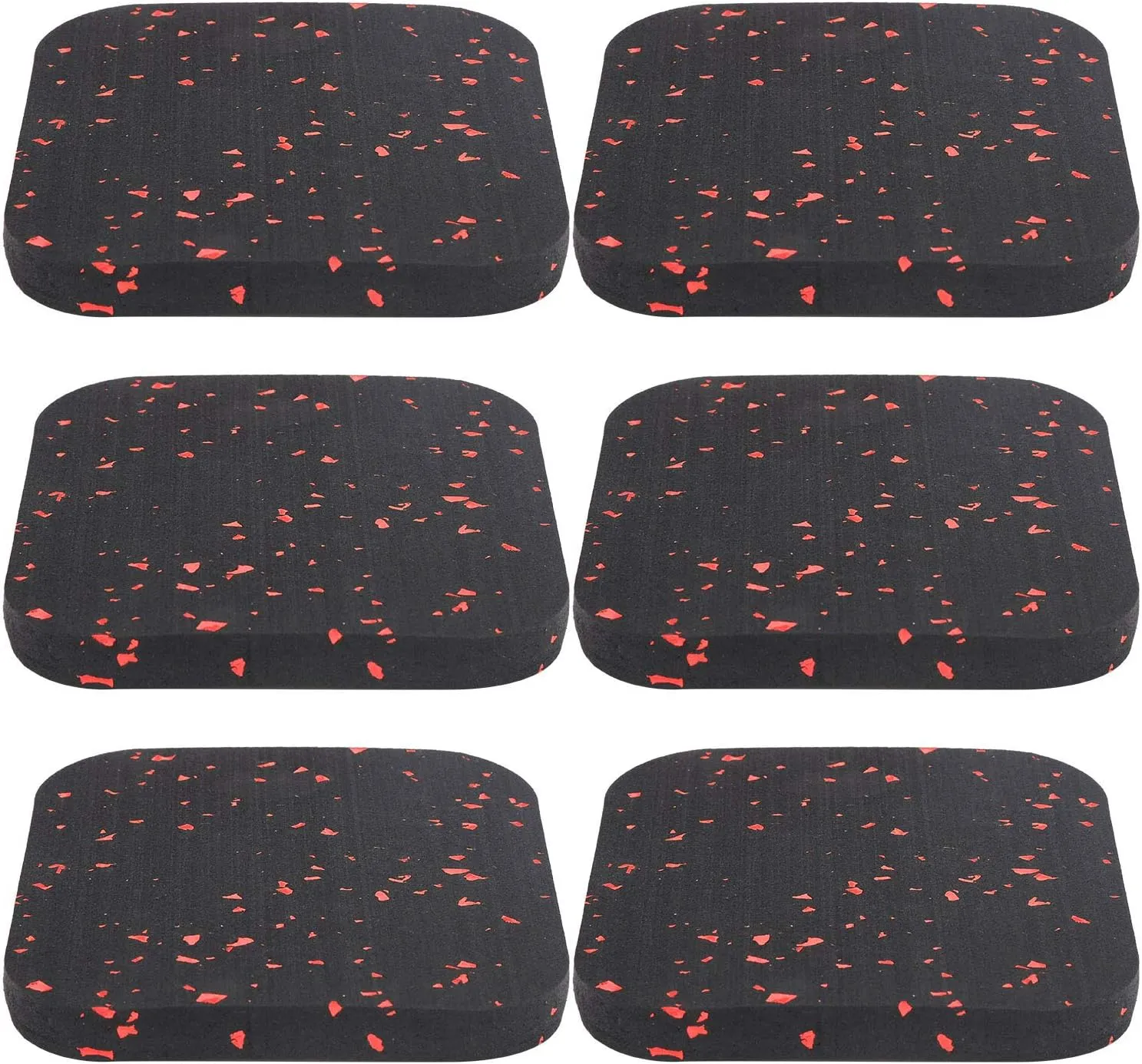 Treadmill Mat, High Density Rubber Sound Absorption Waterproof Exercise Equipment Mat Safety Protection Non Slip Fitness Mat for Hardwood Floors and Carpet Protection Gym Equipments(red)