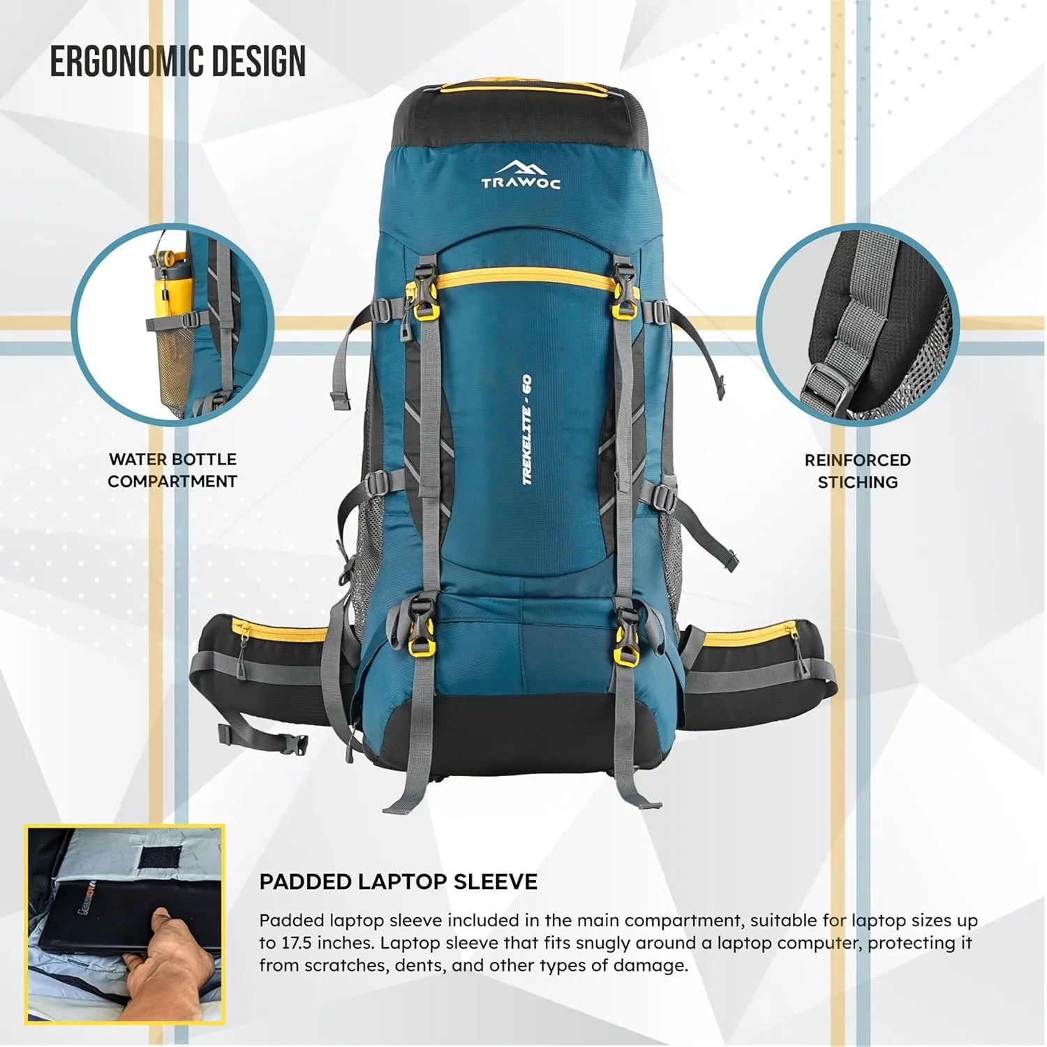 TREKELITE-60 Rucksack - Englishblue