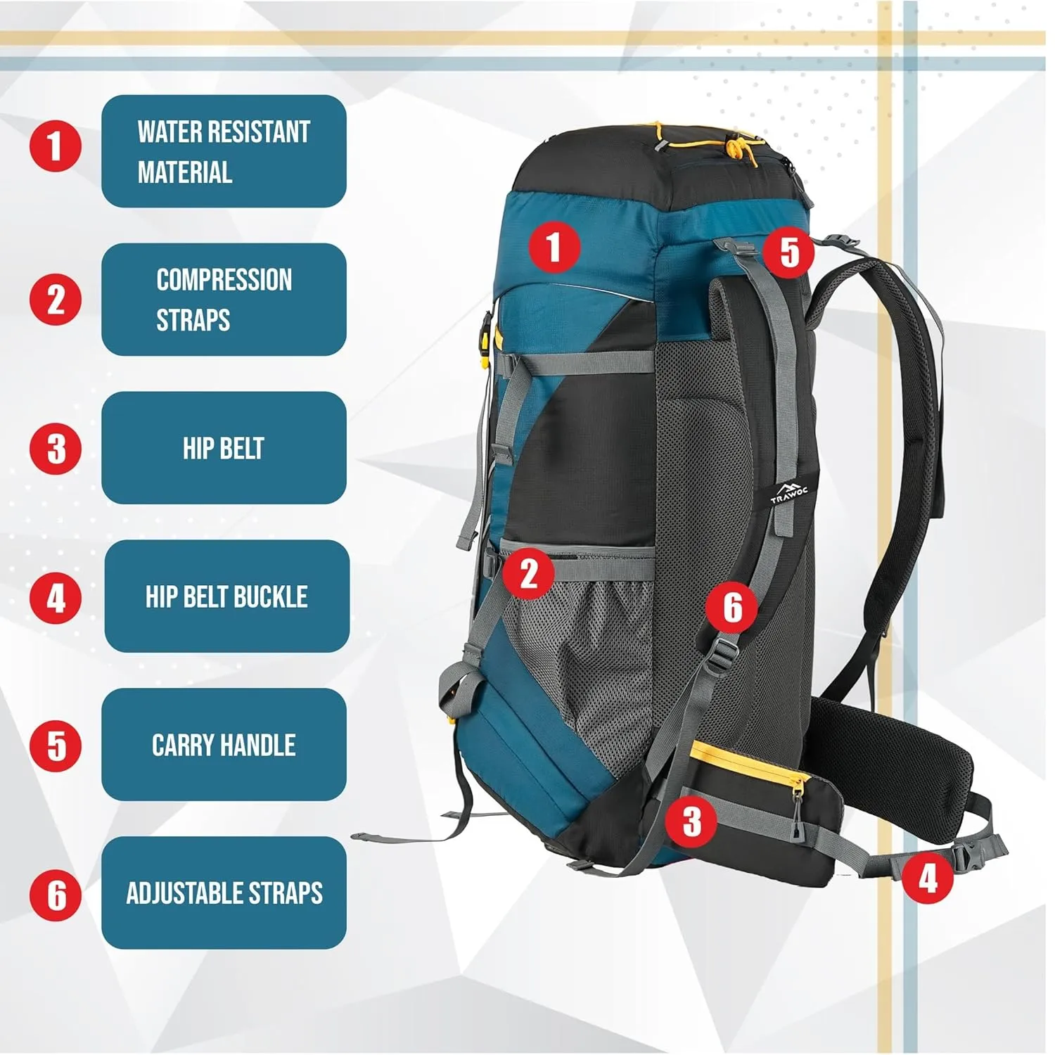 TREKELITE-60 Rucksack - Englishblue