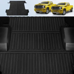 Truck Bed Mat for 2019-2024 Chevrolet/Chevy Silverado/GMC Sierra 1500 5.8FT All Weather Silverado/Sierra 1500 Bed Mat for Chevrolet/Chevy Silverado/GMC Sierra 1500 Accessories, SR101-DZZ