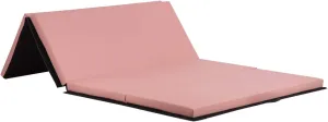 Tumbling Mats Gymnastics Tumbling Foldable Mats Foldable Yoga Mat Thick PU Leather Exercise Mat With Carrying Handles for home Workout outdoor Gymnastics Yoga Pilates