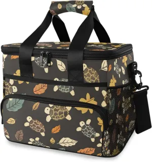 Turtle Leaf Sea Animal Cooler Bag Insulated Cooler Soft Sided Cooler 24 Can Portable Picnic Bag Large Leakproof Lunch Bag Box for Beach Grocery Camping Travel Car Men Women
