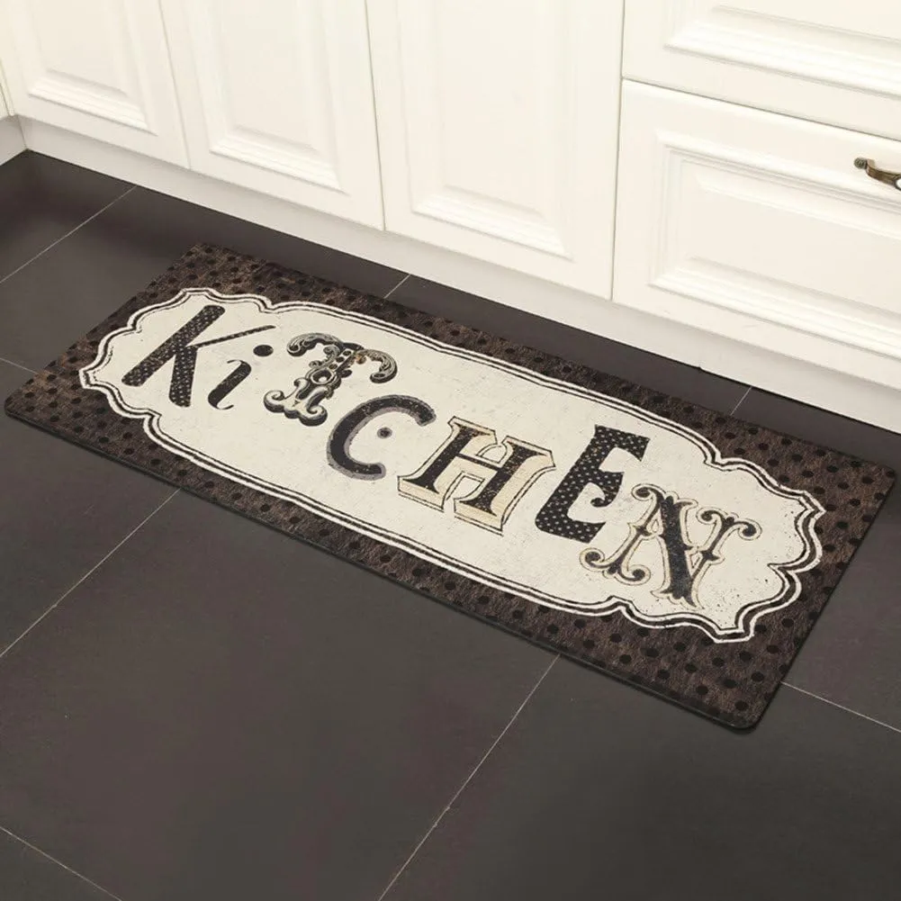 UKELER Kitchen Rug, Non-Slip Kitchen Floor Mat Waterproof Laundry Room Rug 48’'x20''