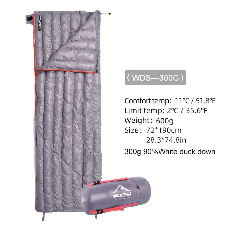 Ultra-Compact Down Sleeping Bag – Water-Resistant, Lightweight for Backpacking – Includes Compression Sack