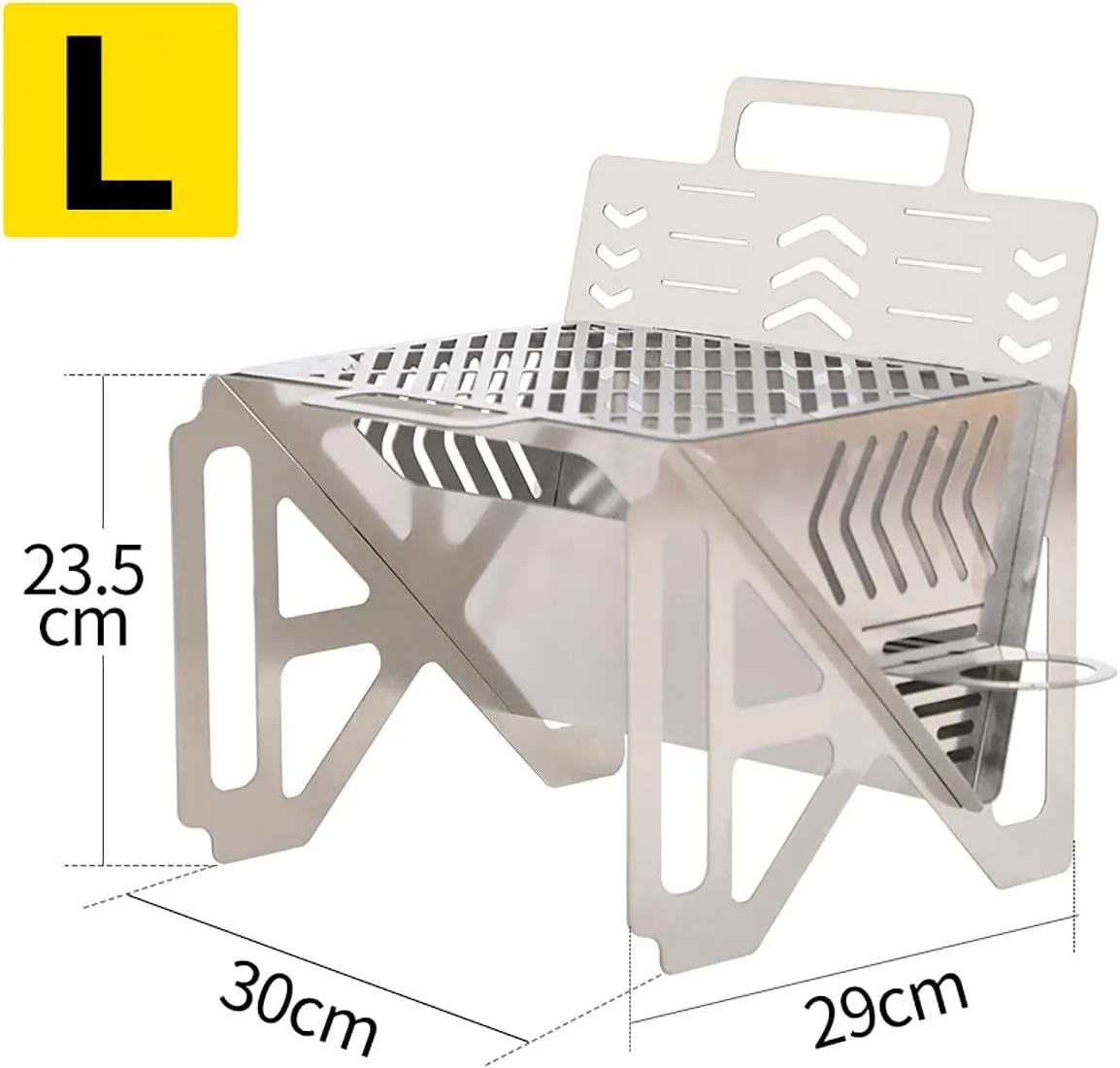 Ultra Lightweight Stainless Steel Wood Burning Stove, Foldable 4-Speed Adjustable Camping Stove for Cooking, Heating, Outdoor Survival, Backpacking