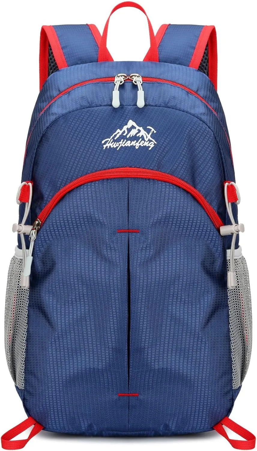 Ultralight foldable hiking backpack, waterproof travel backpack, multi-pocket design for outdoor camping hiking (Dark blue)