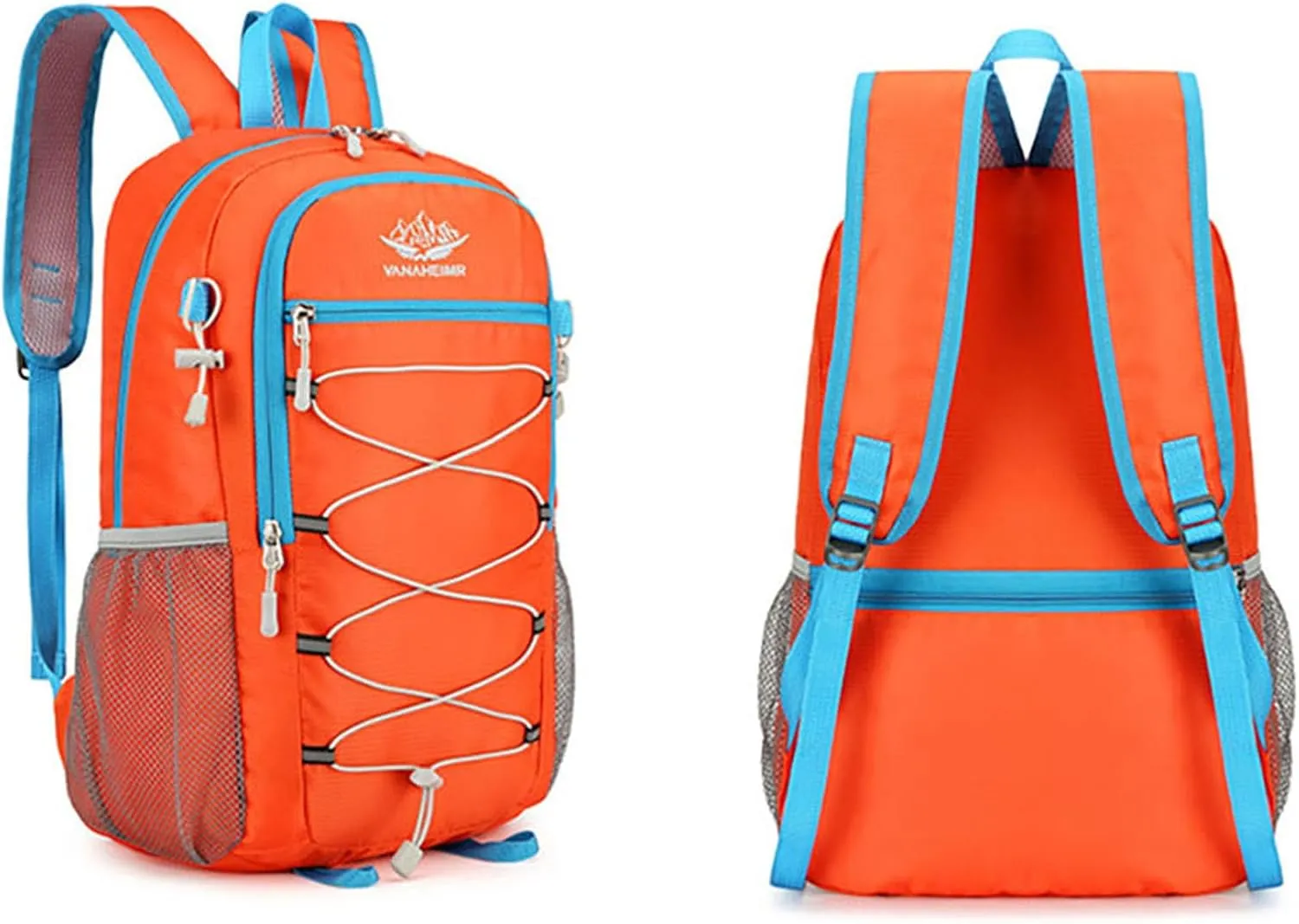 Ultralight Lightweight Large Capacity Packable Foldable Outdoor Travel Camping Hiking Backpack Rucksack (Orange)