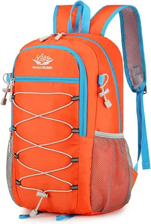 Ultralight Lightweight Large Capacity Packable Foldable Outdoor Travel Camping Hiking Backpack Rucksack (Orange)