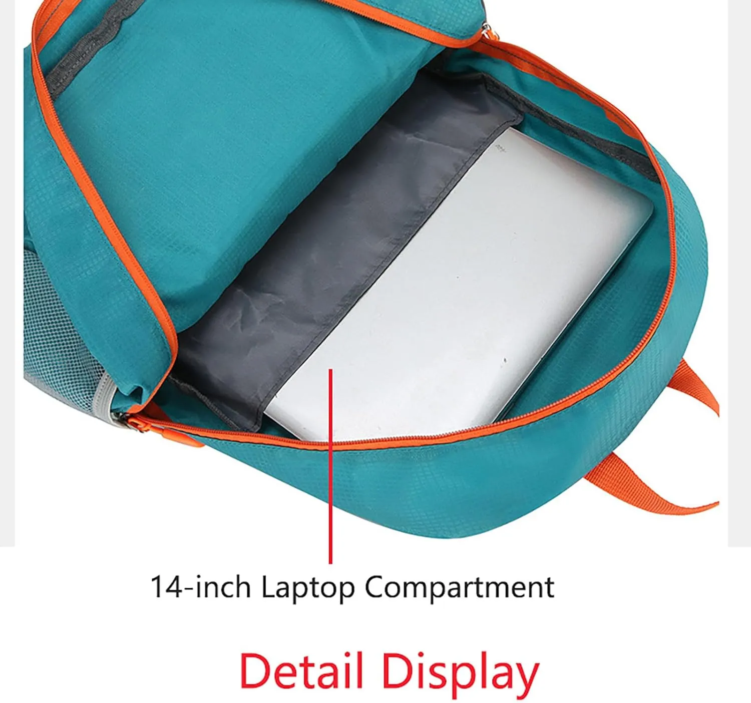 Ultralight Packable Backpack 16 Inch Waterproof Travel Daypack for Camping Hiking Outdoor (Orange)