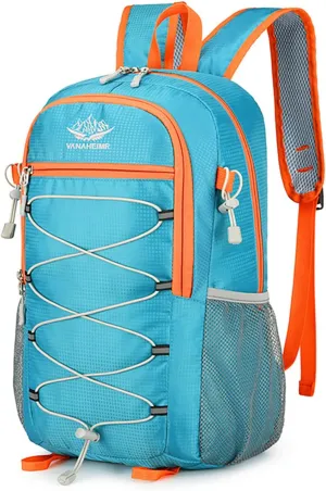 Ultralight Packable Travel Backpack for Camping & Hiking, 17-Inch Foldable Daypack with Large Capacity (Sky Blue)