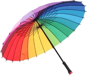 Umbrellas for Rain Umbrella Windproof Extra Strong 24 Ribs Stick Umbrella Oversized Compact Canopy Vented Umbrella Umbrellas for Rain Windproof