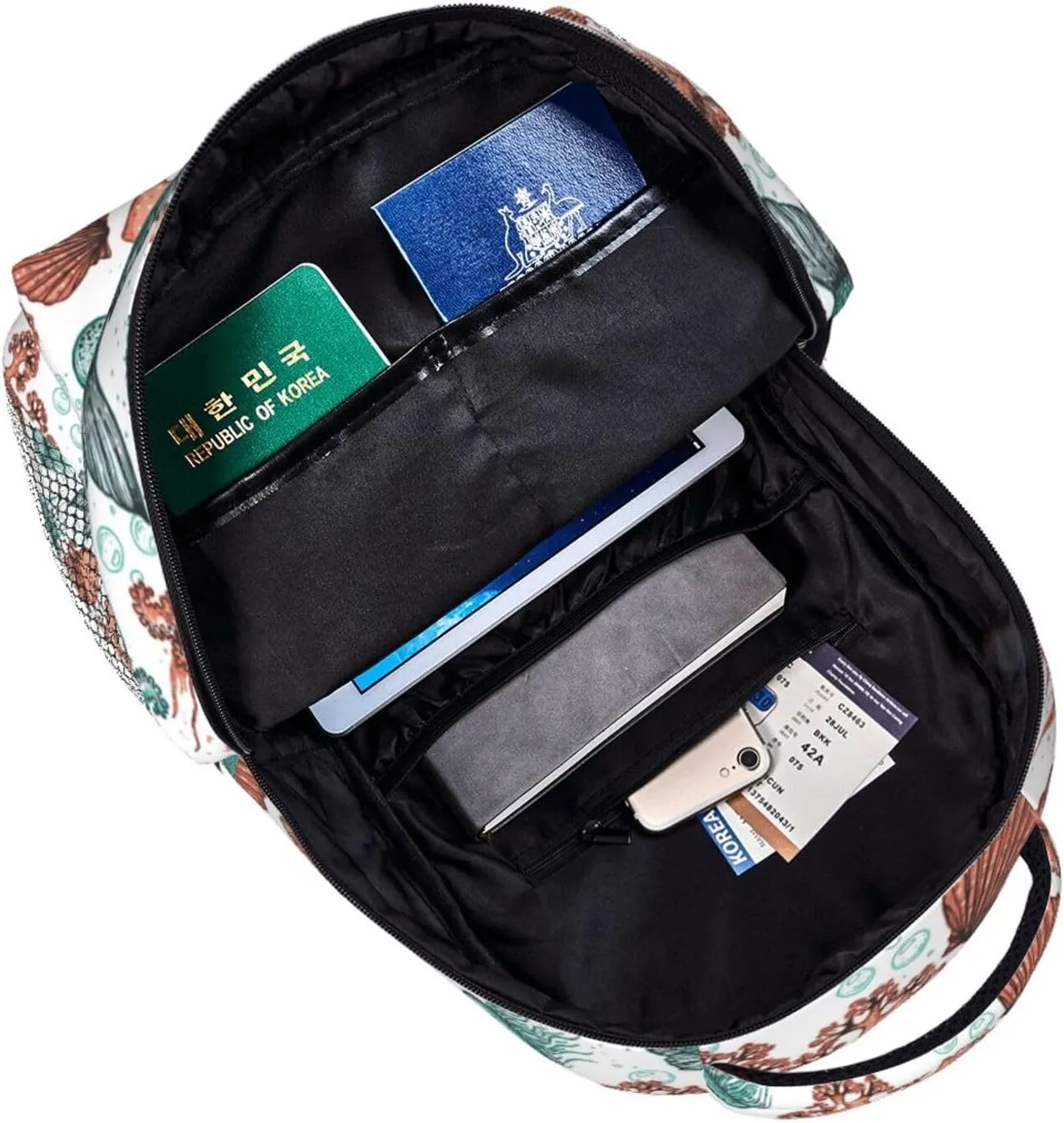 Underwater World Backpack Laptop Backpack Sports Travel Shoulder bag Light casual backpack