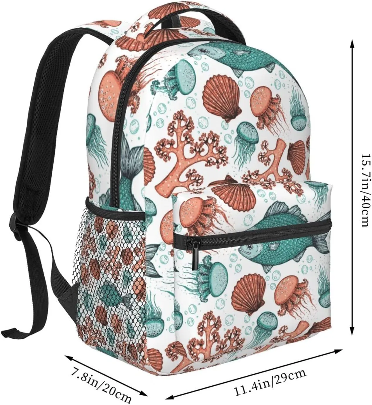 Underwater World Backpack Laptop Backpack Sports Travel Shoulder bag Light casual backpack