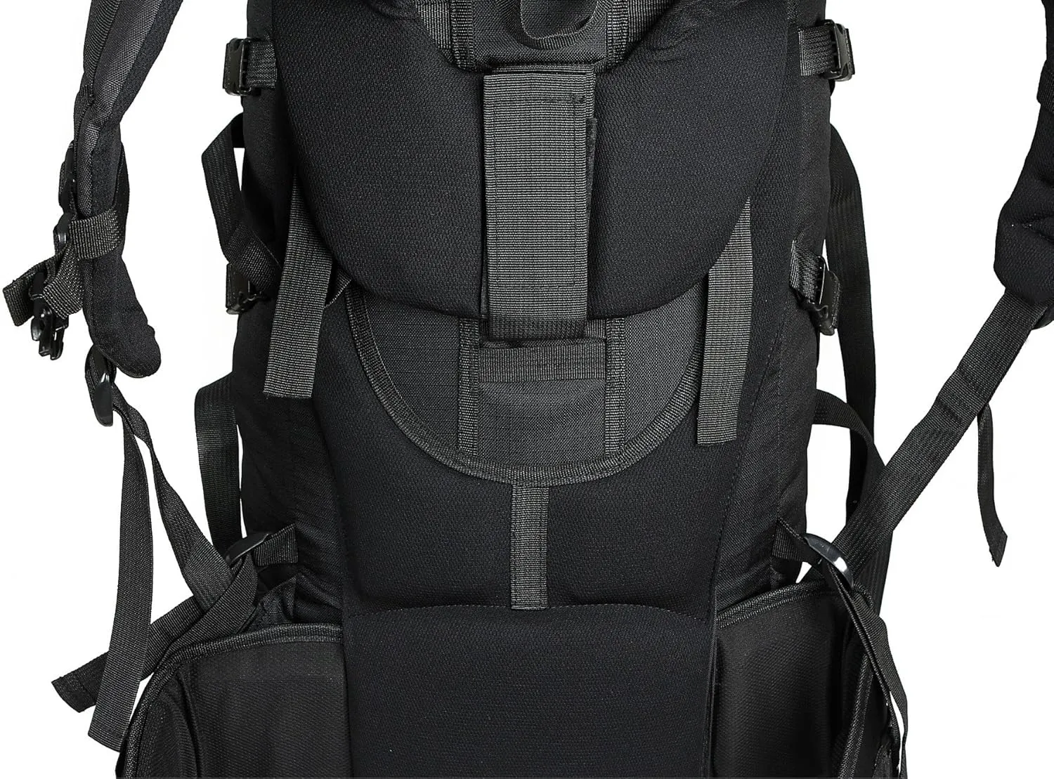 UNISTRENGH 70L 10L Internal Frame Backpack Waterproof Hiking Backpack Backpacking for Camping Mountaineering Fishing (80L Black)