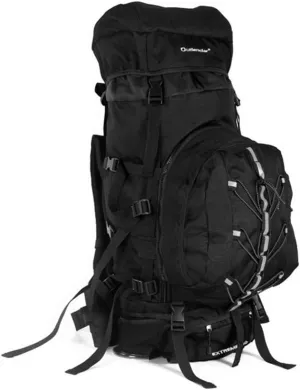 UNISTRENGH 70L 10L Internal Frame Backpack Waterproof Hiking Backpack Backpacking for Camping Mountaineering Fishing (80L Black)