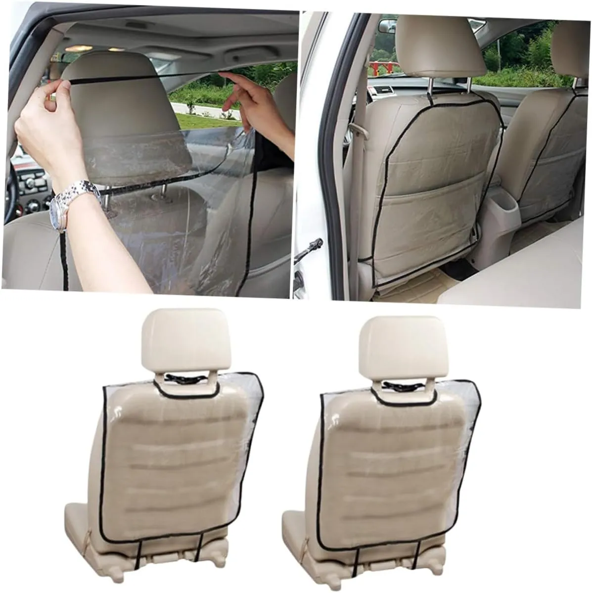 Unomor Car Seat Back Protector Pads Anti-Kick Cover Waterproof Mat Universal Fit Easy Installation for Boys and Girls
