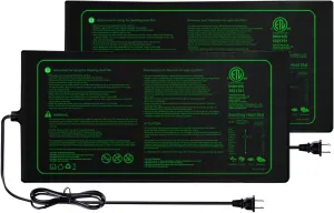 Upgrade Version 2PK Seedling Heat Mat with ETL Listed,Warm Hydroponic Heating Pad for Seed Starting,Indoor Gardening,Brewing and Greenhouses,Durable Waterproof Black Plant Heat Mat