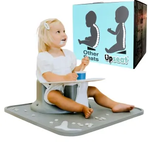 Upseat Ergonomic Baby Seat   Splat Mat, Waterproof, Soft, Spill & Mess Containment Bundle