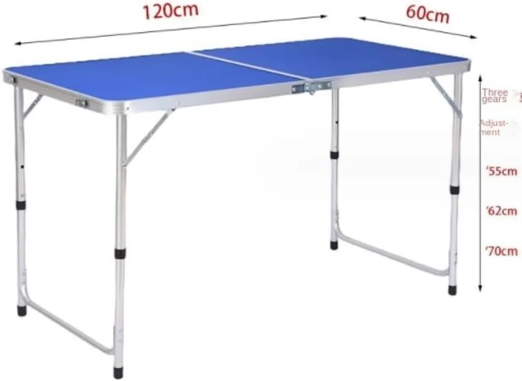 Usoway Portable Beach Table Folding Camping Table Aluminum Ultralight Height Adjustable Camp Table 3 Heights Folding Camping Table (C : Red), 665599